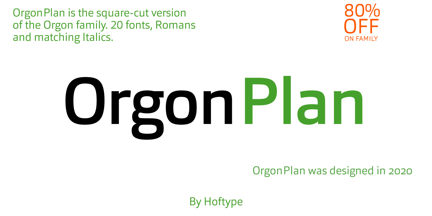 Przykładowa czcionka Orgon Plan #13